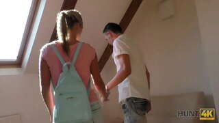 HUNT4K. Hunter meets pasangan di taman jeung mundut katresna panas awak