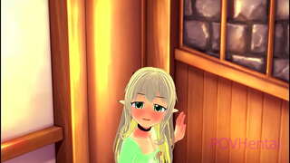 ���ូតទឹកពេលវេលាជាមួយនឹងការ elf អន្ទាក់